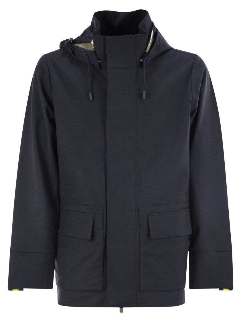K-Way Erhal Tech Wool Blend - Hooded Jacket