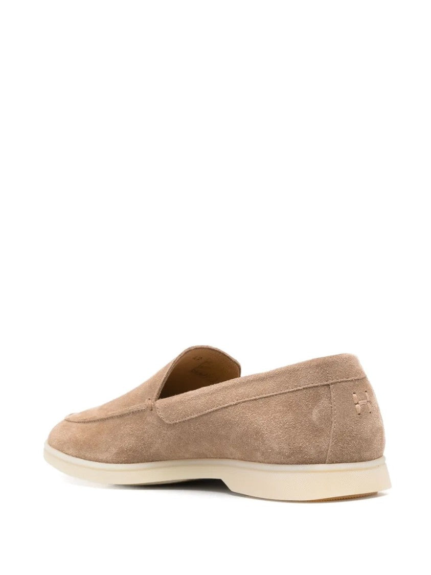 Henderson Beige Suede Loafers With Leather Interior