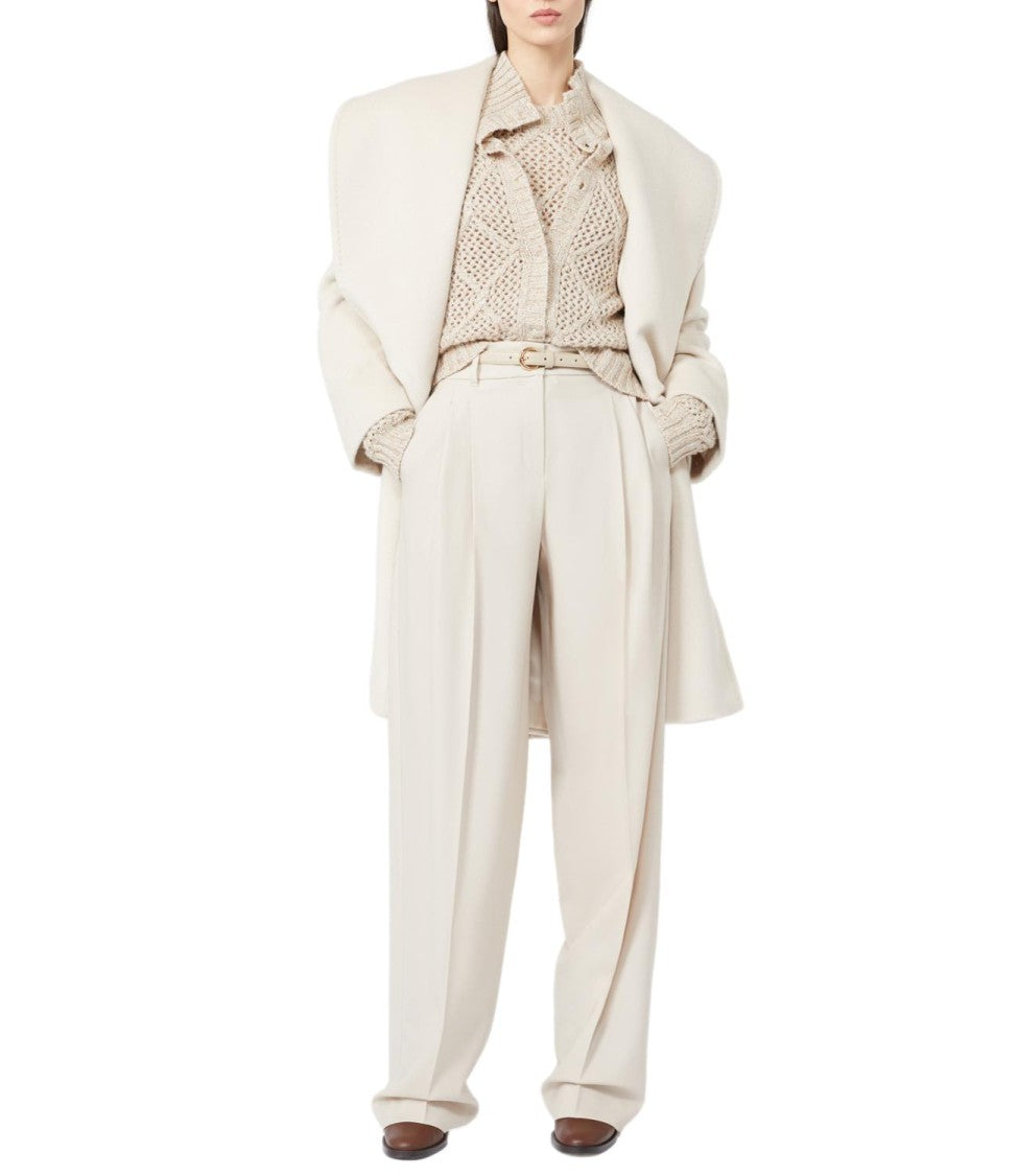 Max Mara Refined Wide-Leg Trousers With Pleated Front