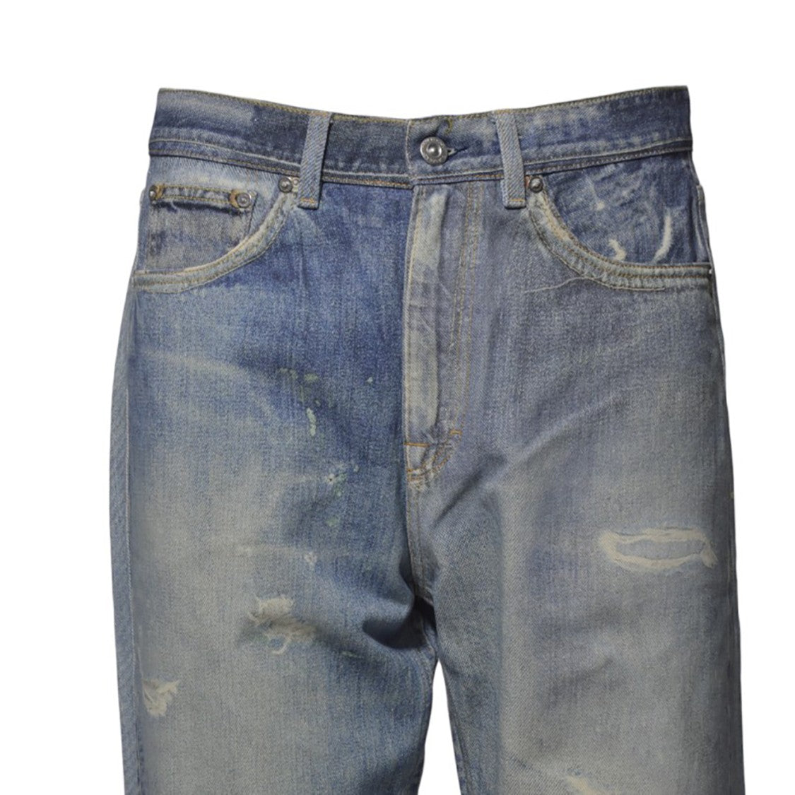 Our Legacy Third Cut Jeans In Printed Blue Denim