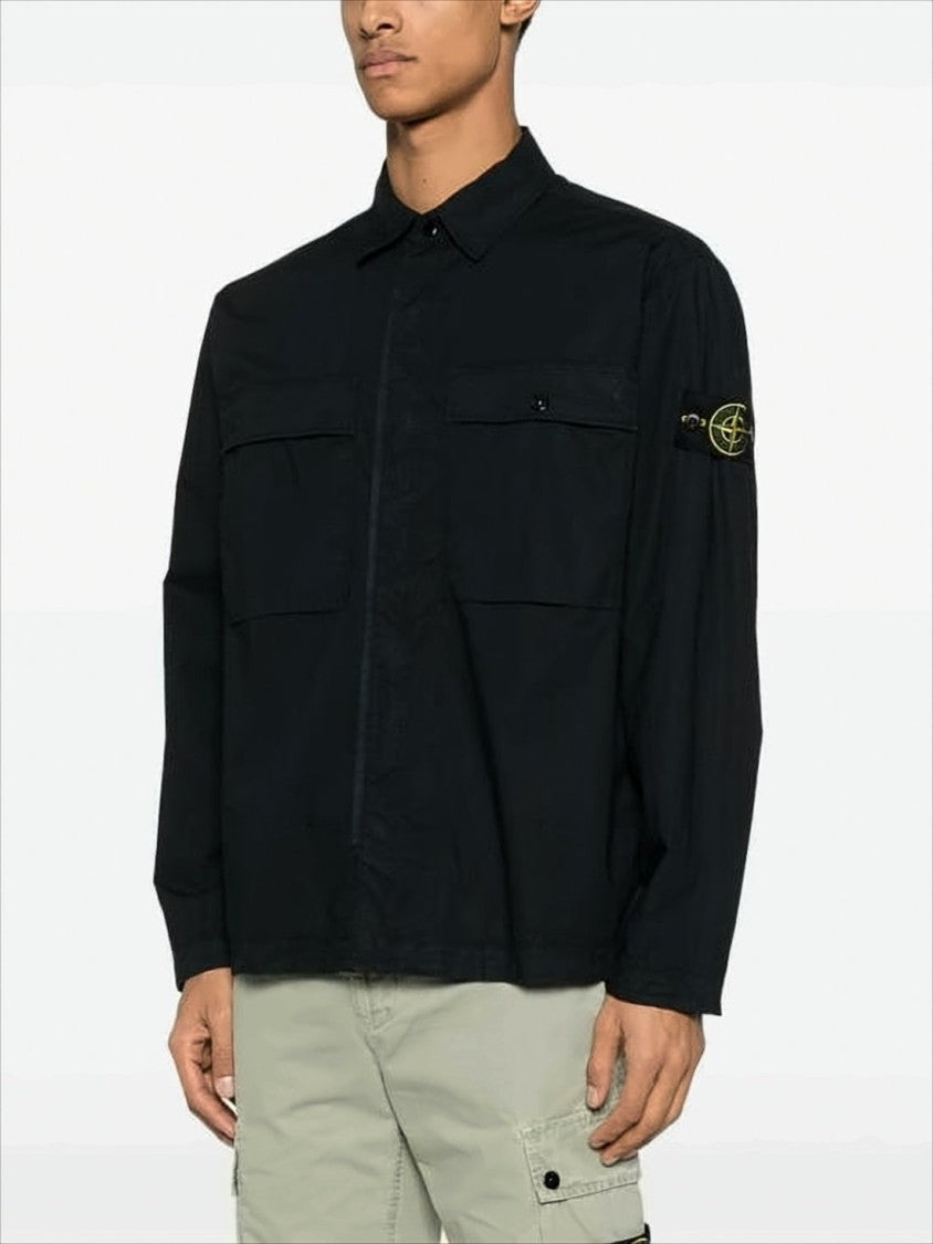 Stone Island Long-Sleeve Shirt With Concealed Placket