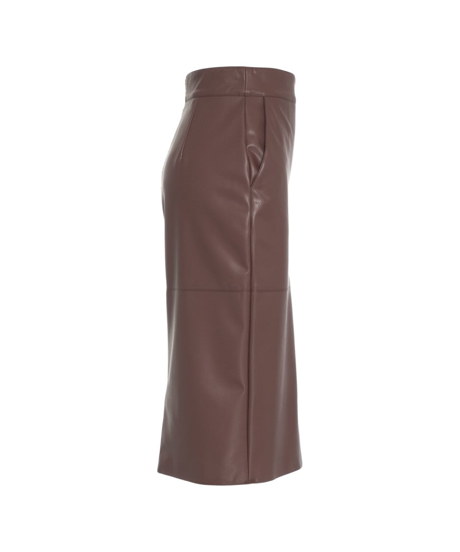 Elisabetta Franchi Faux Leather Pencil Skirt