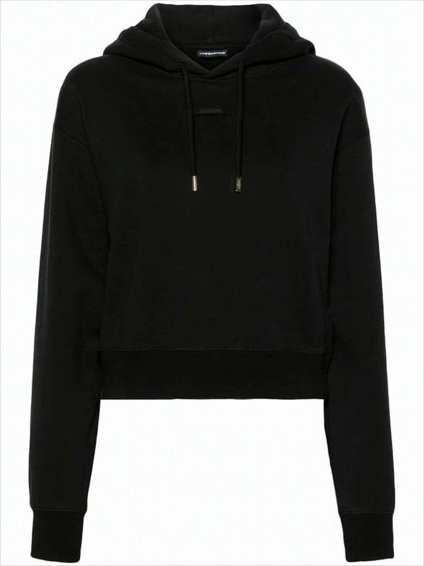 Jacquemus Cropped Drawstring Hoodie With Minimalist Design