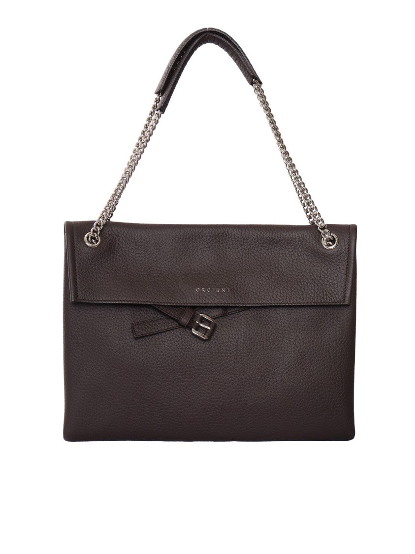 Claudio Orciani Midi Sveva Venus Soft Textured Leather Shoulder Bag