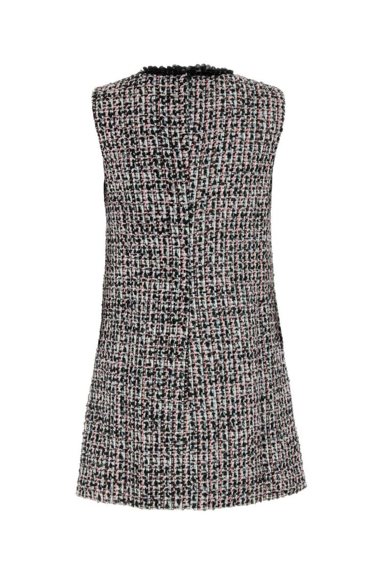 Self-Portrait Multicolor Tweed Mini Dress