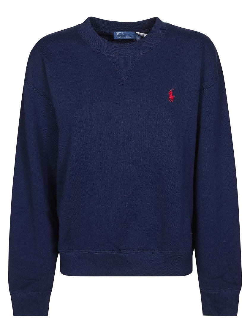 Polo Ralph Lauren Dark Navy Cropped Crewneck Sweatshirt