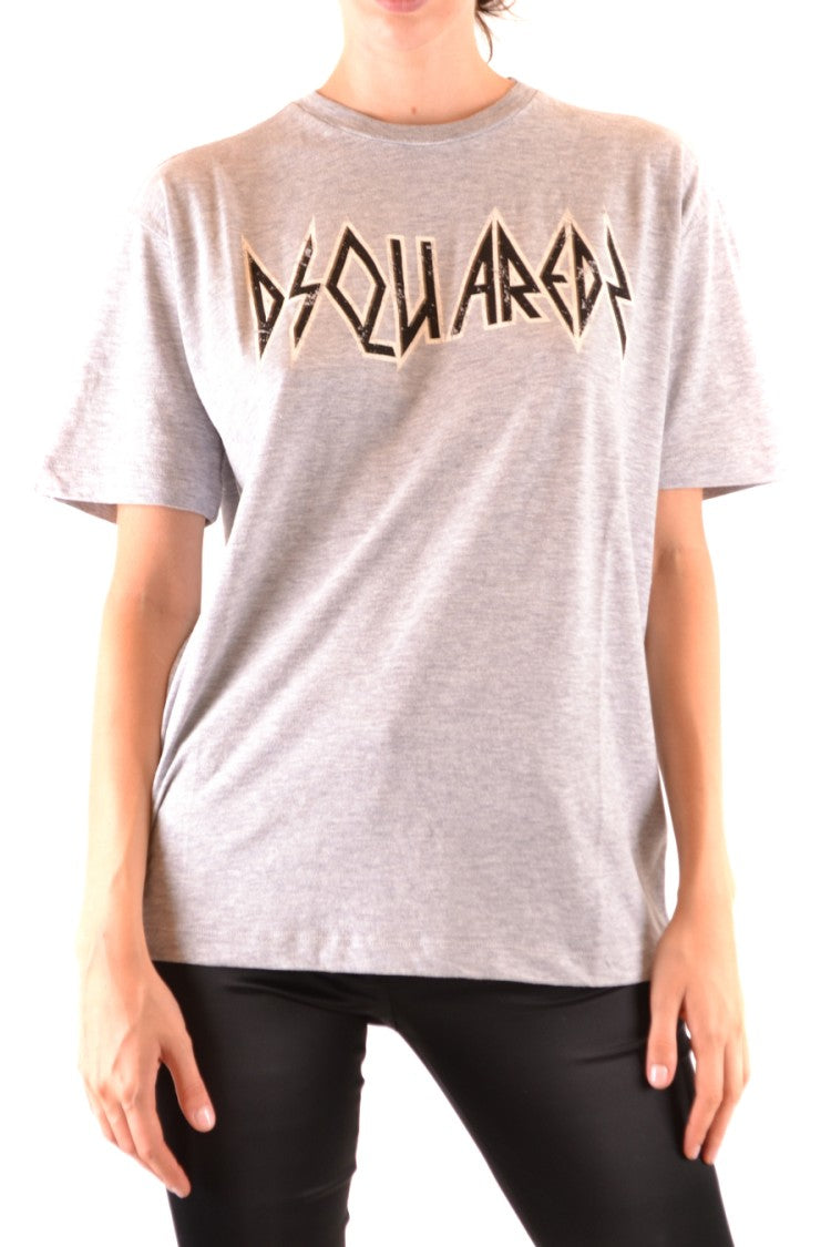 Dsquared2 Heather Grey T-Shirt With Bold Graphic Design