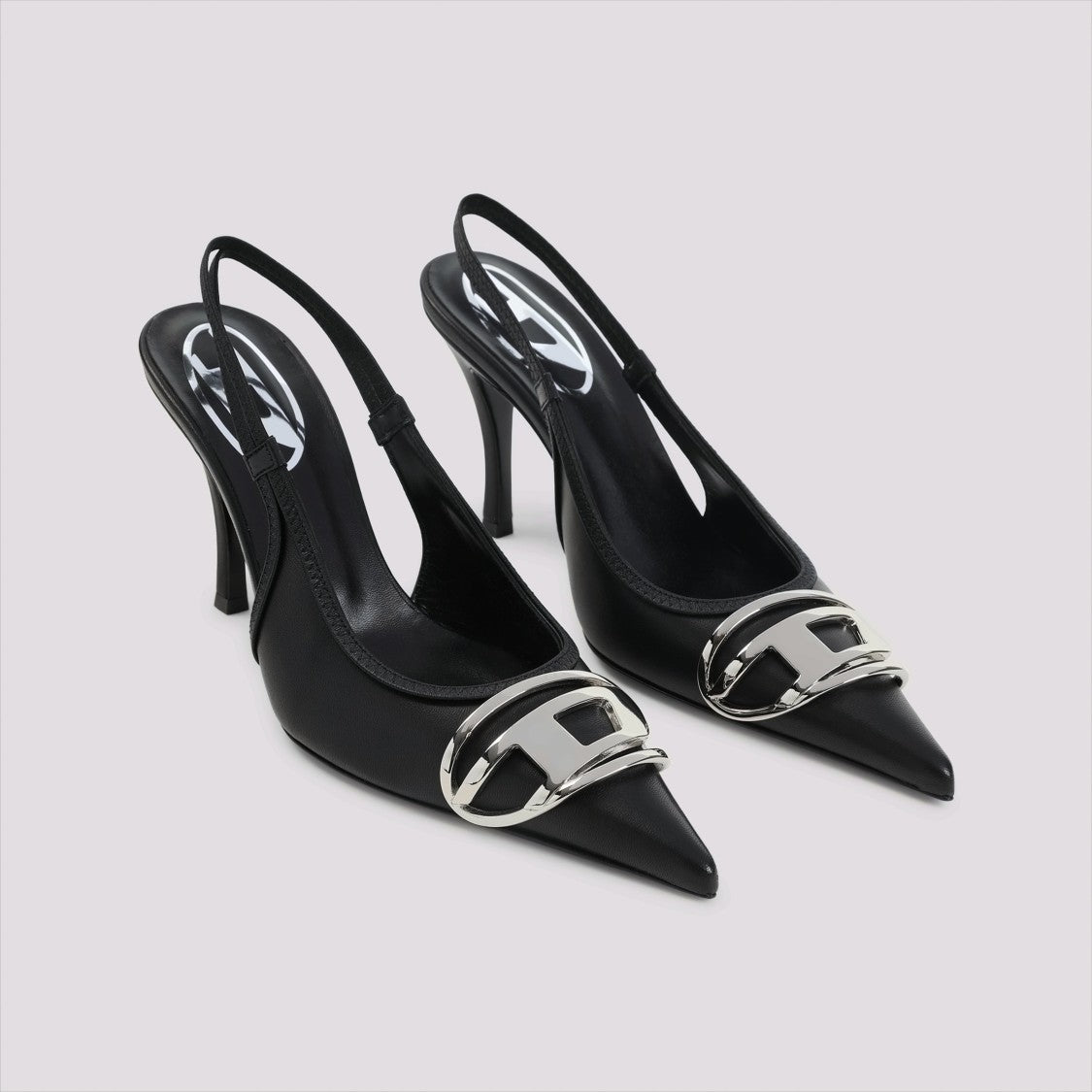 Diesel D-Venus Sb Black Leather Decolletes