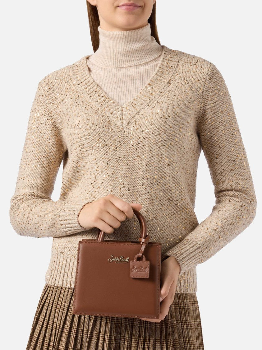 Mc2 Saint Barth Mini Structured Shop Bag With Detachable Strap