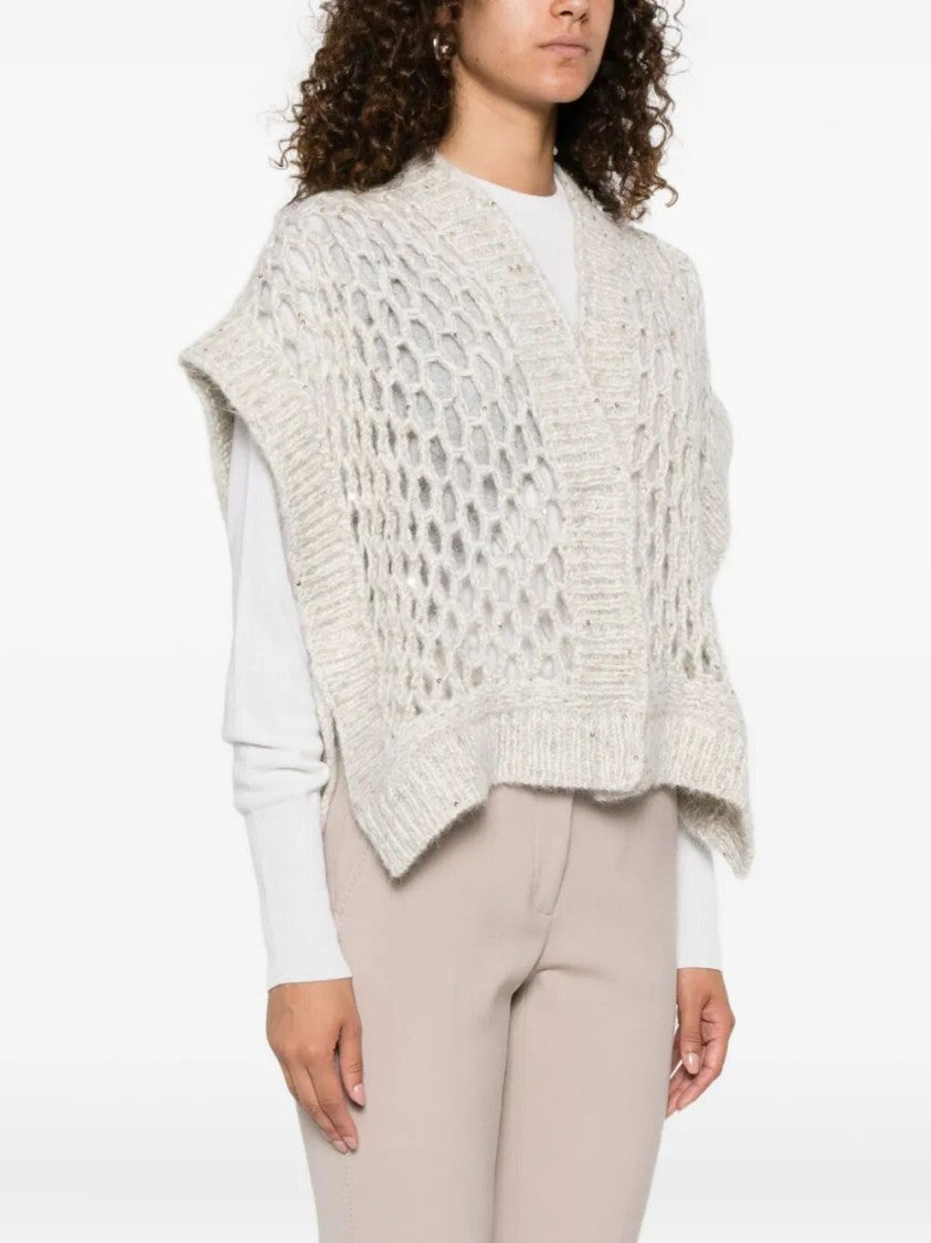 Peserico Open-Knit Alpaca Blend Cape