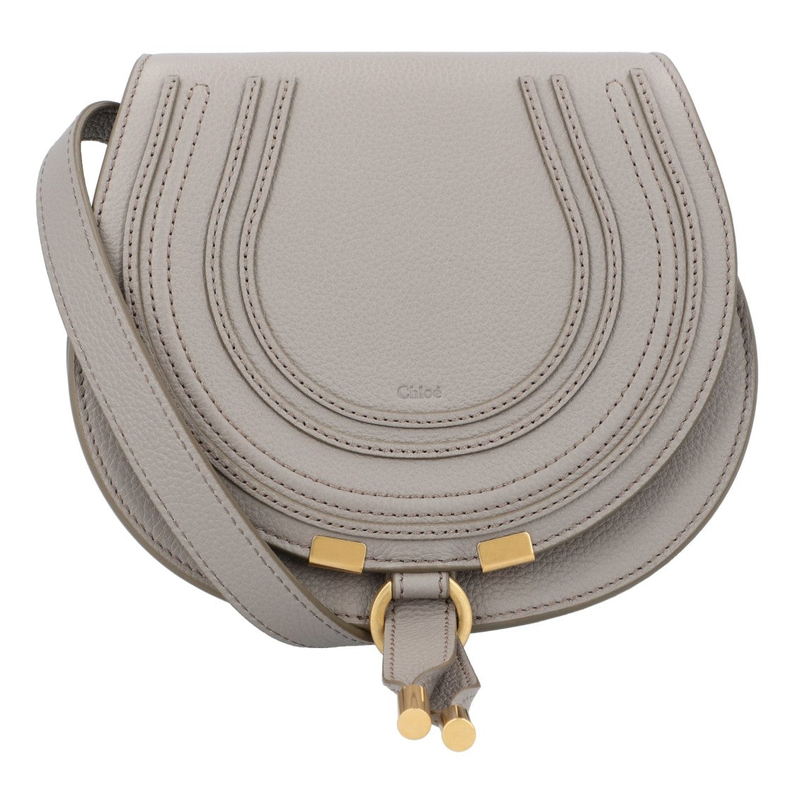 Chloé Marcie Small Saddle Bag Grey