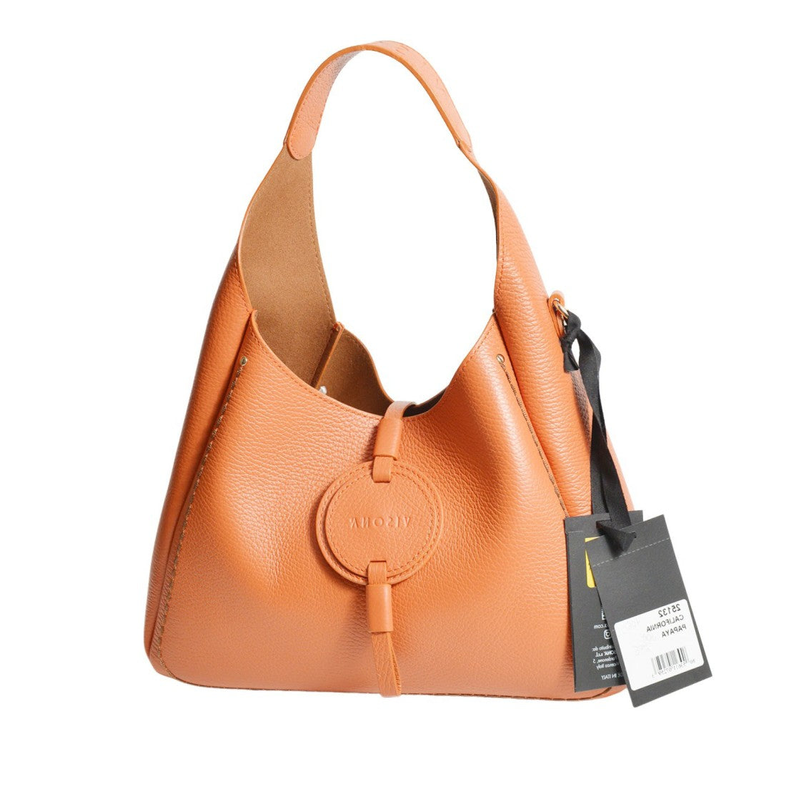 Plinio Visona' Shoulder Bag In Soft Yellow Leather
