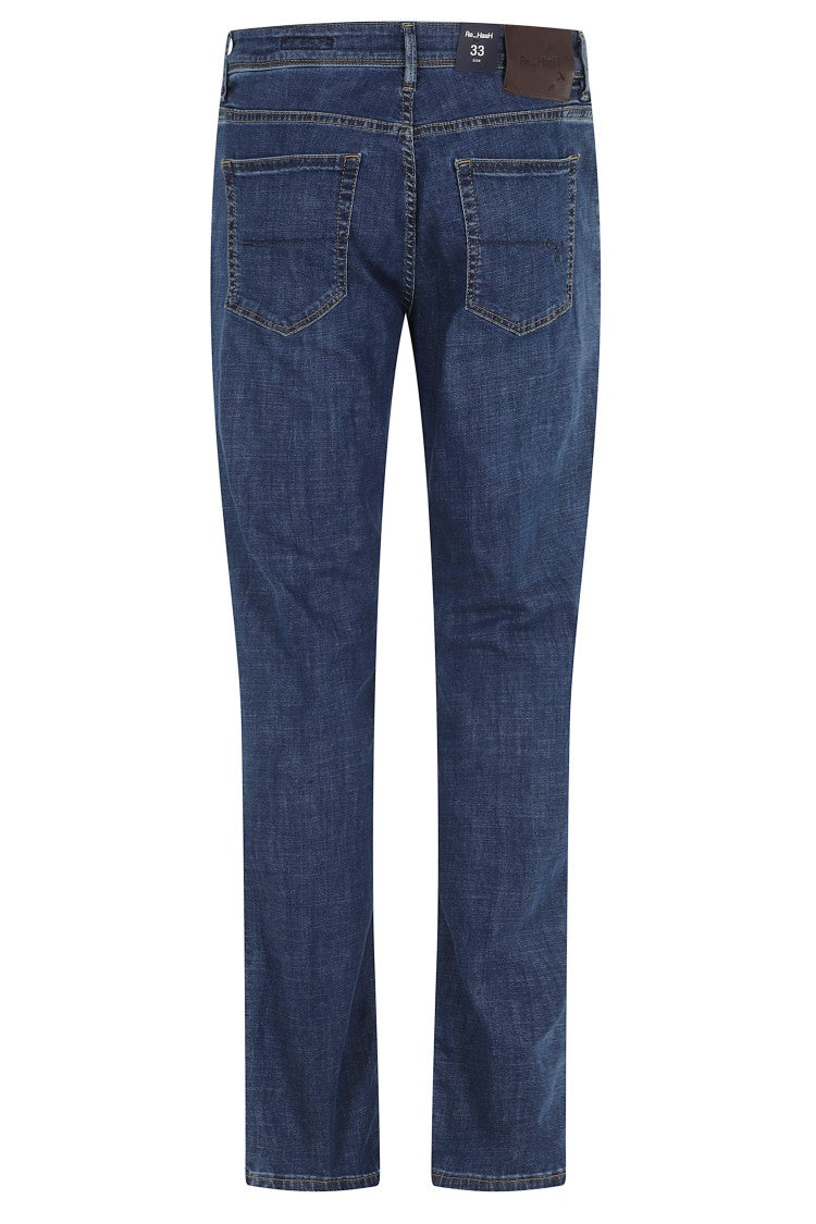 Re-Hash Medium Blue Rubens Five-Pocket Slim Straight-Leg Jeans