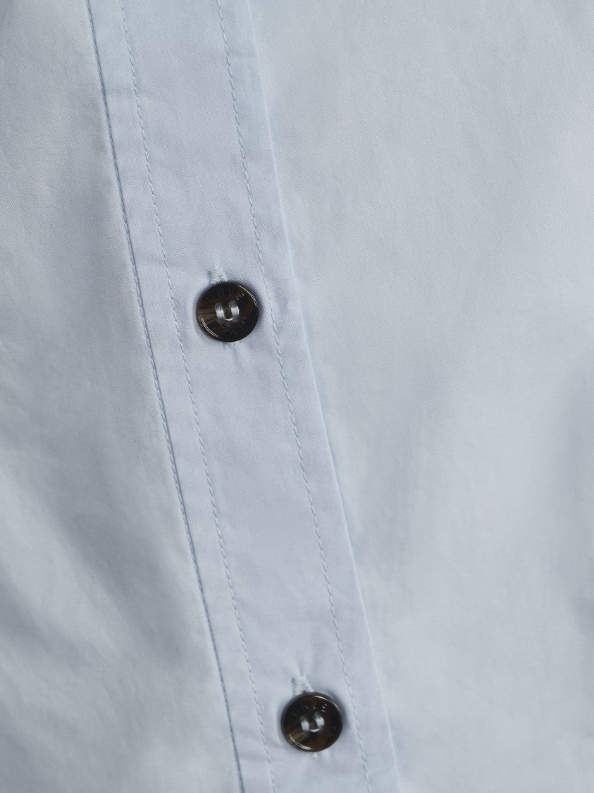 Ganni Ruffled Collar Cotton Shirt