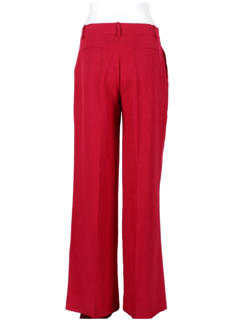 P.A.R.O.S.H. Red High Waist Wide-Leg Pants