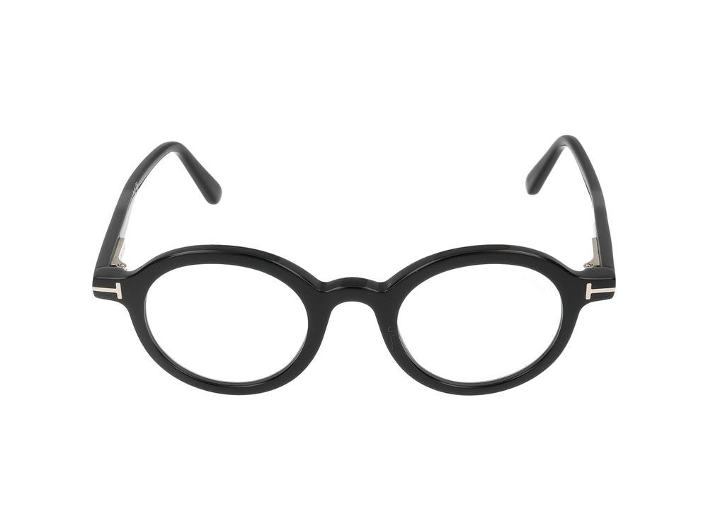Tom Ford Black Round Frame Eyeglasses