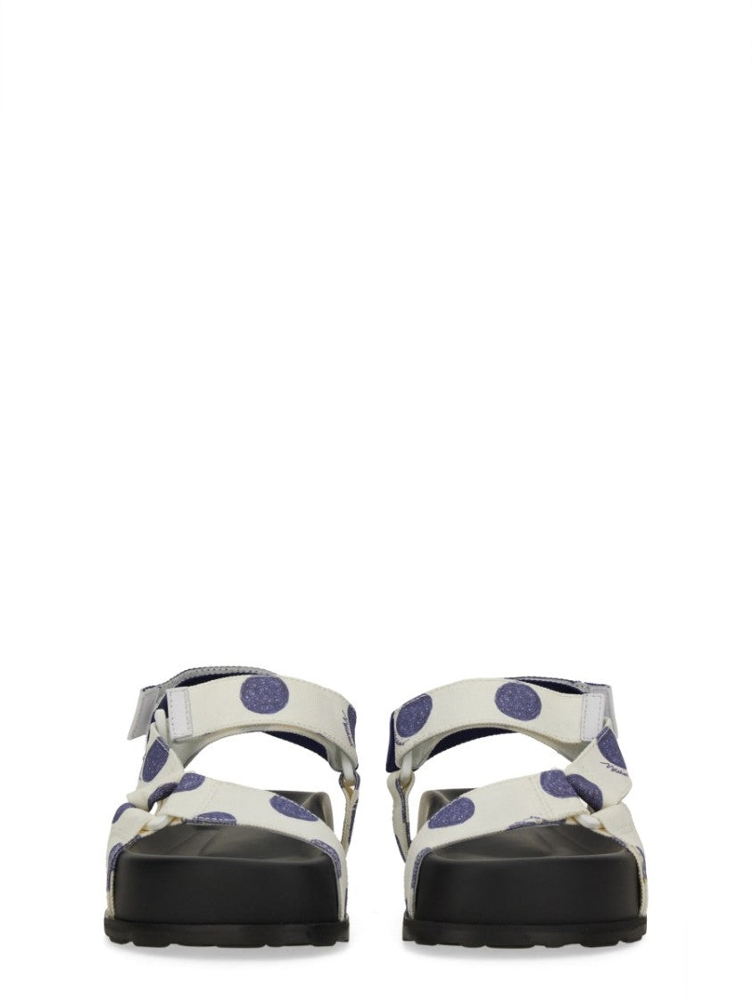 Moschino Polka Dot Wide Strap Sandals