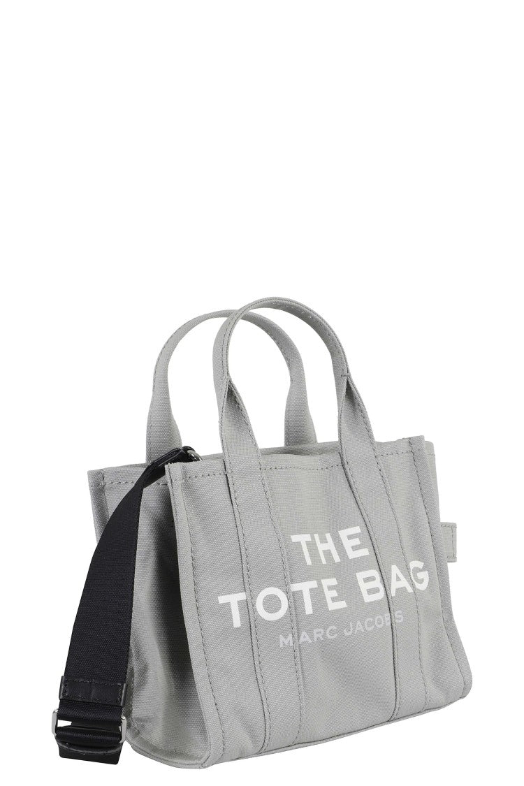 Marc Jacobs Structured Gray Cotton Tote With Adjustable Strap