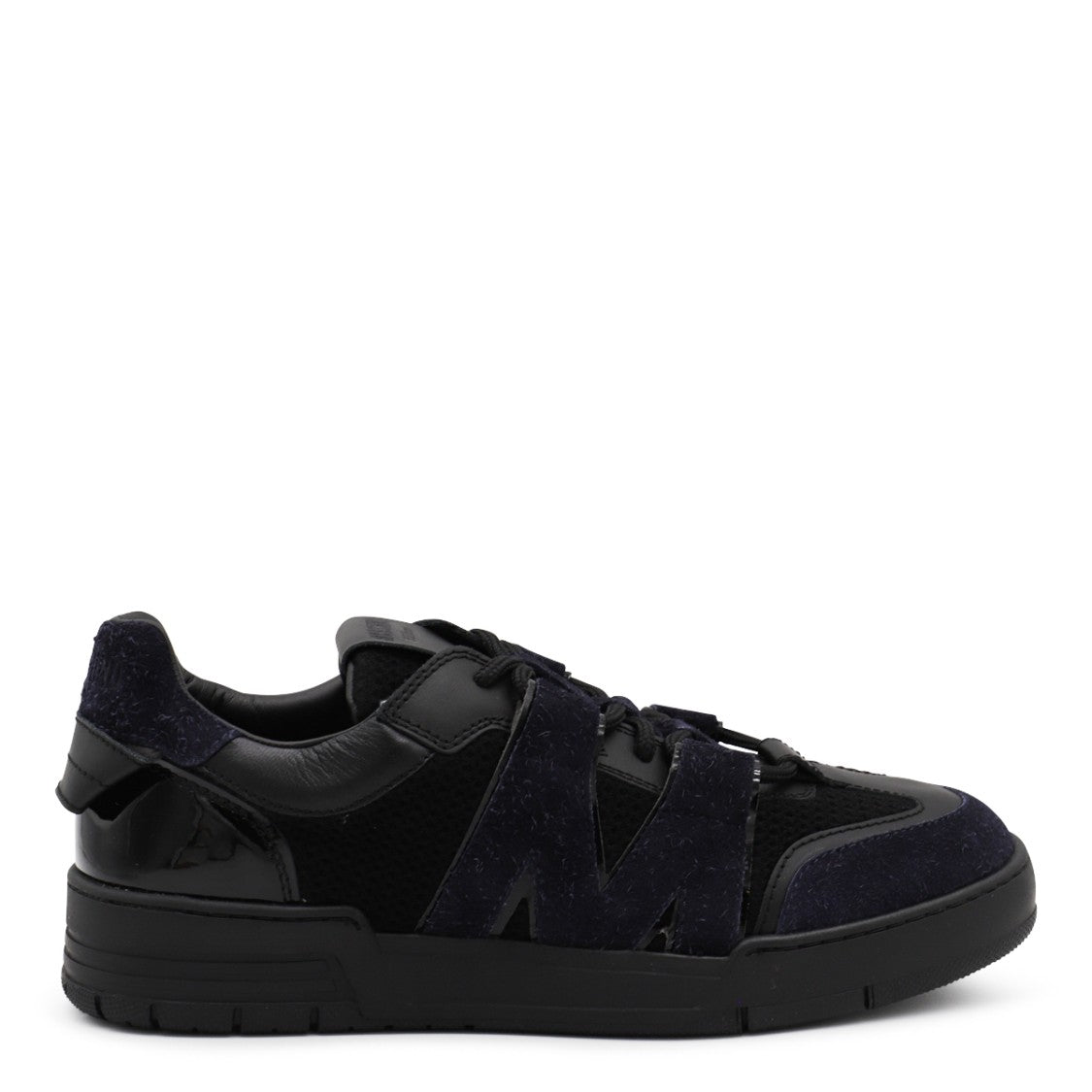 Moschino Black Leather Sneakers