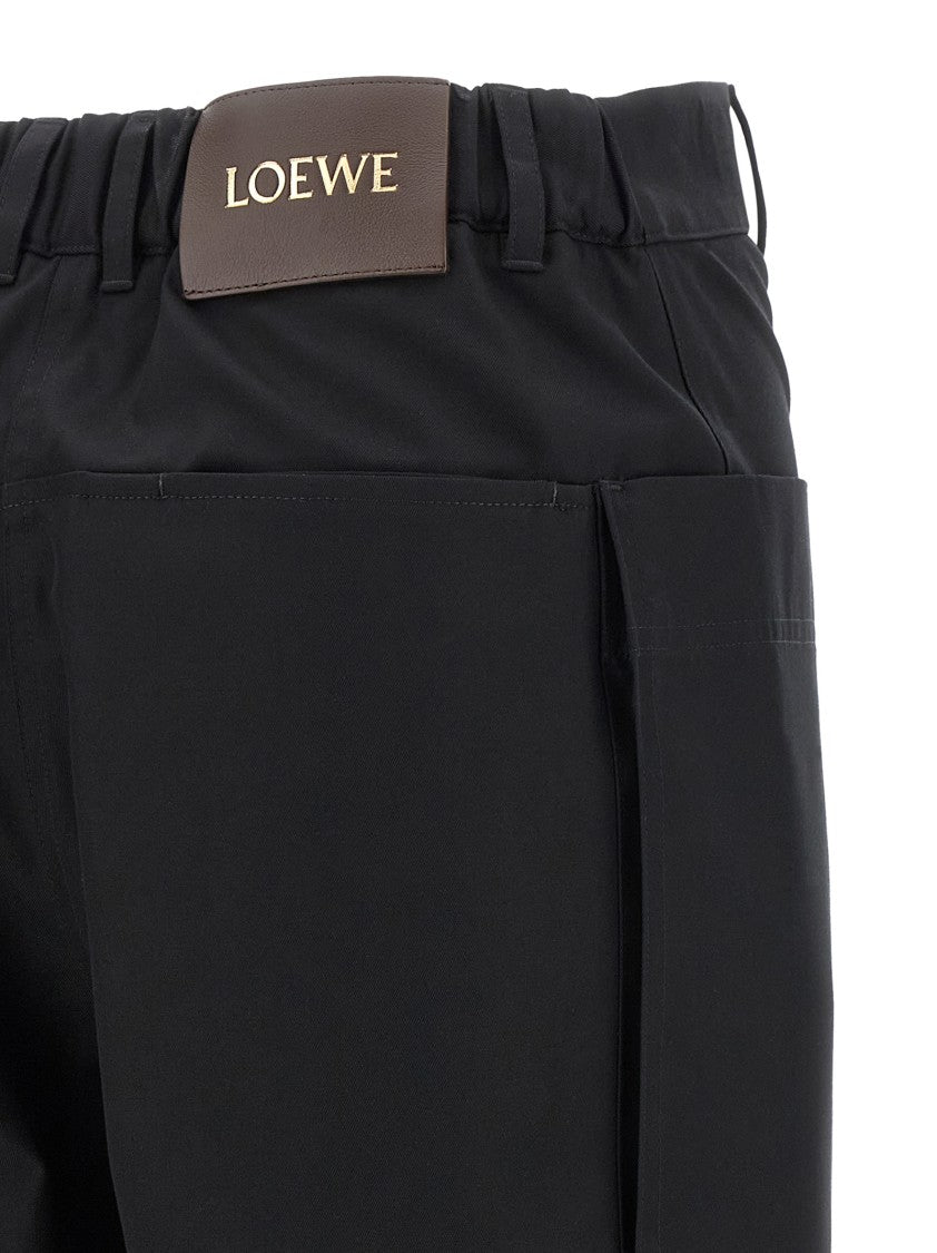 Loewe Cargo-Style Cropped Pants With Wide Leg