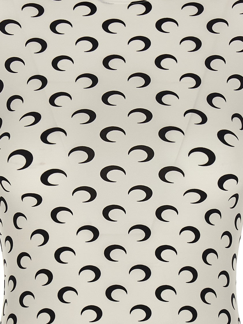 Marine Serre 'Moon Printed Jersey Second Skin' T-Shirt