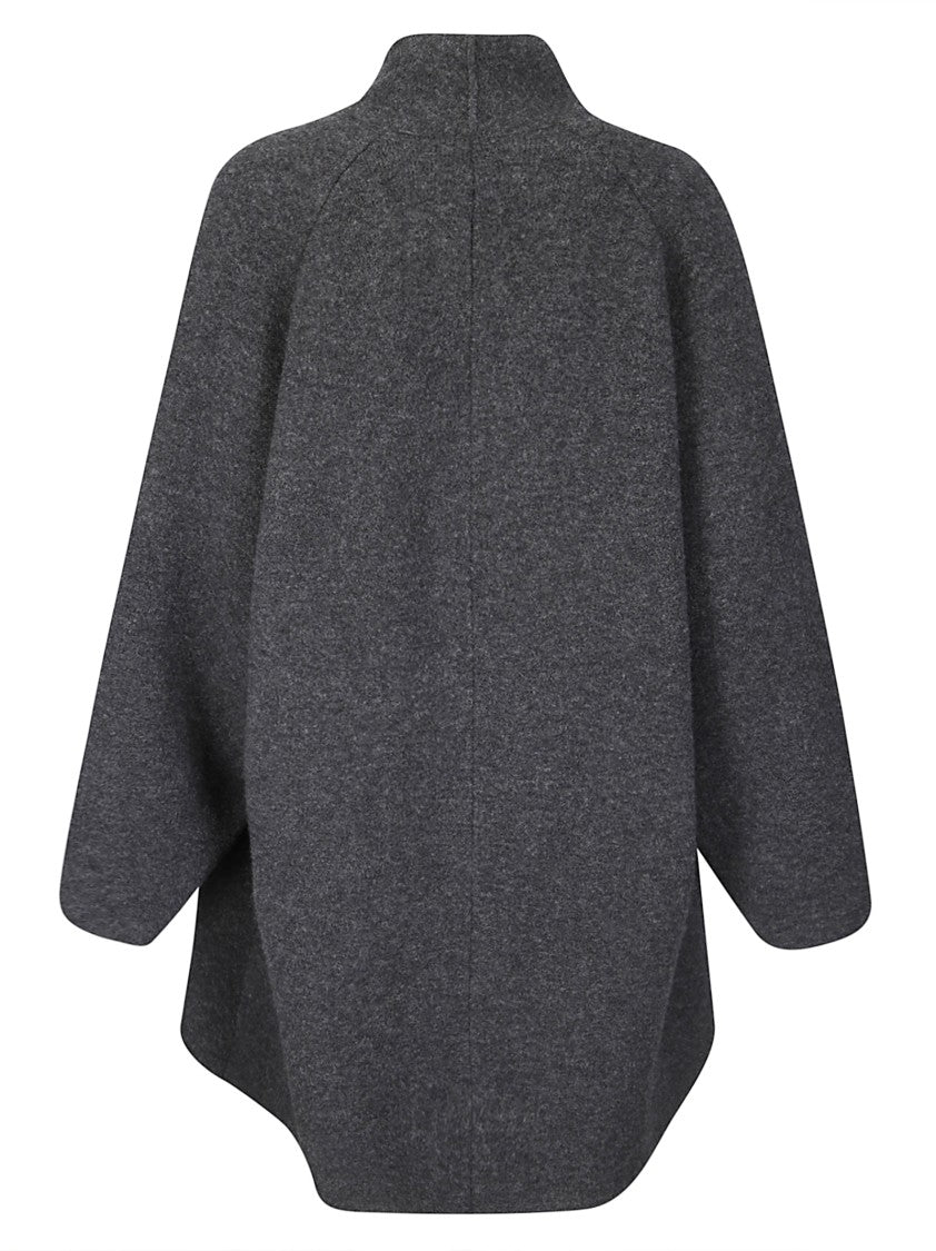 Boboutic Textured Knit High Collar Coat