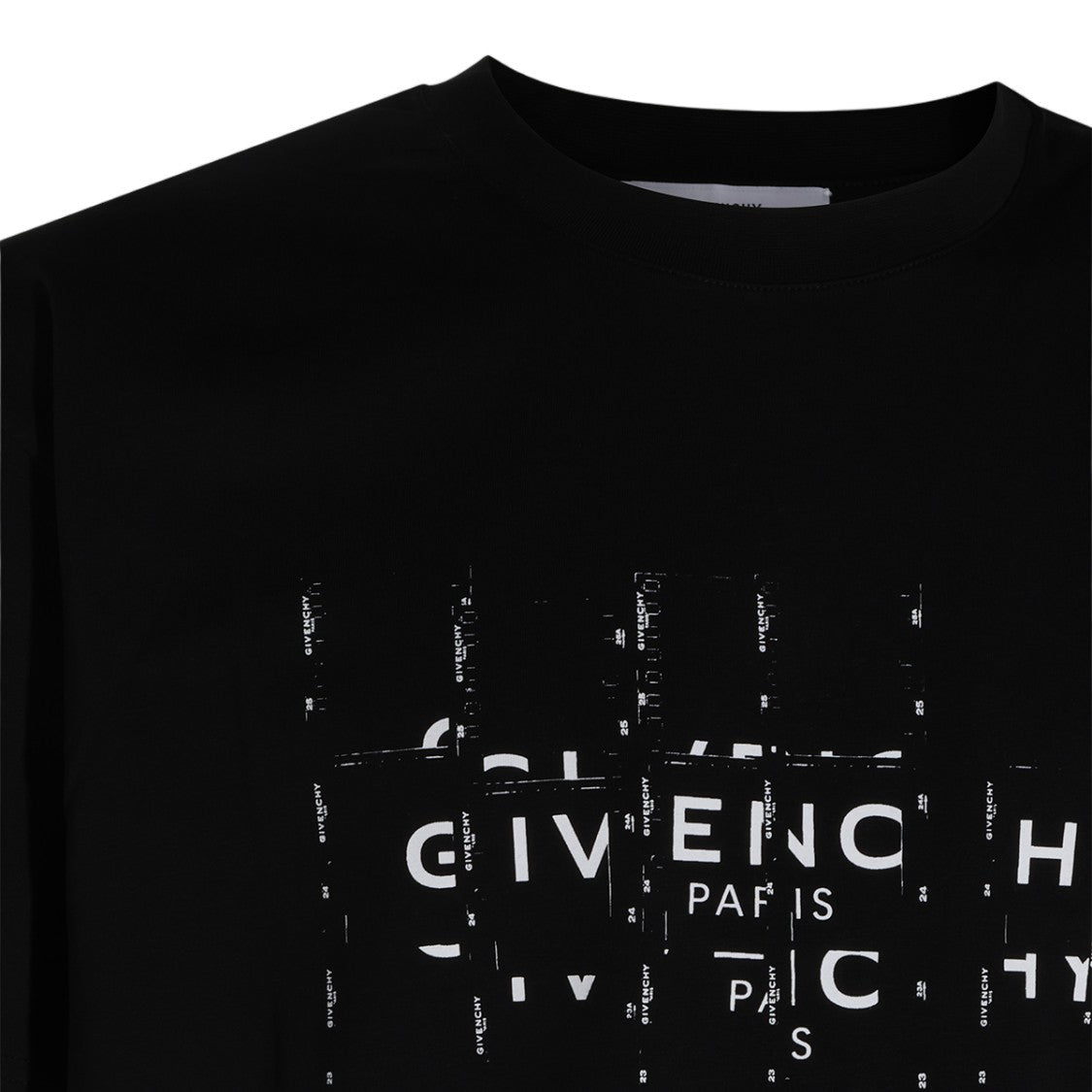 Givenchy Short-Sleeve Black T-Shirt With Distressed Graphic Print