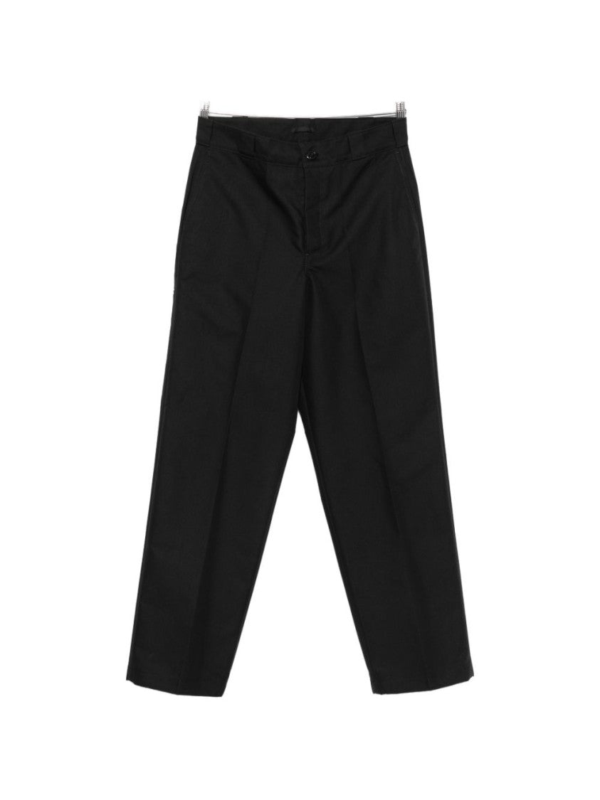 Prada Black Straight-Leg Classic Waistband Trousers