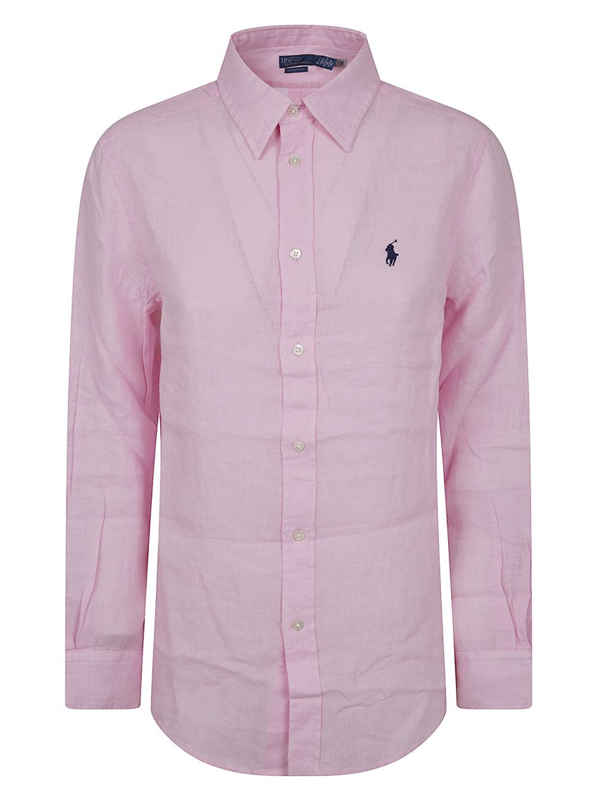 Polo Ralph Lauren Button-Down Linen Shirt With Subtle Logo Detail