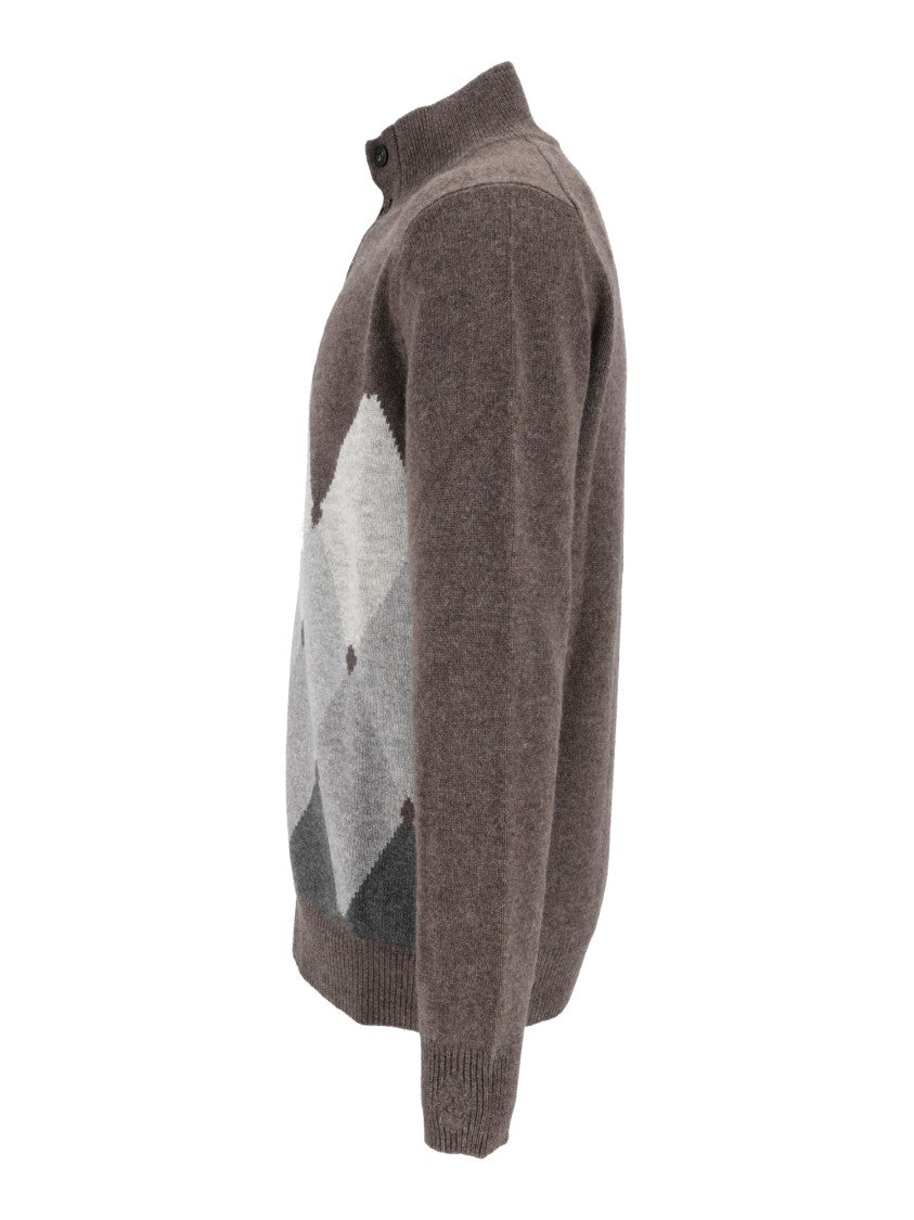 Ballantyne Diamond Argyle Cashmere Cardigan