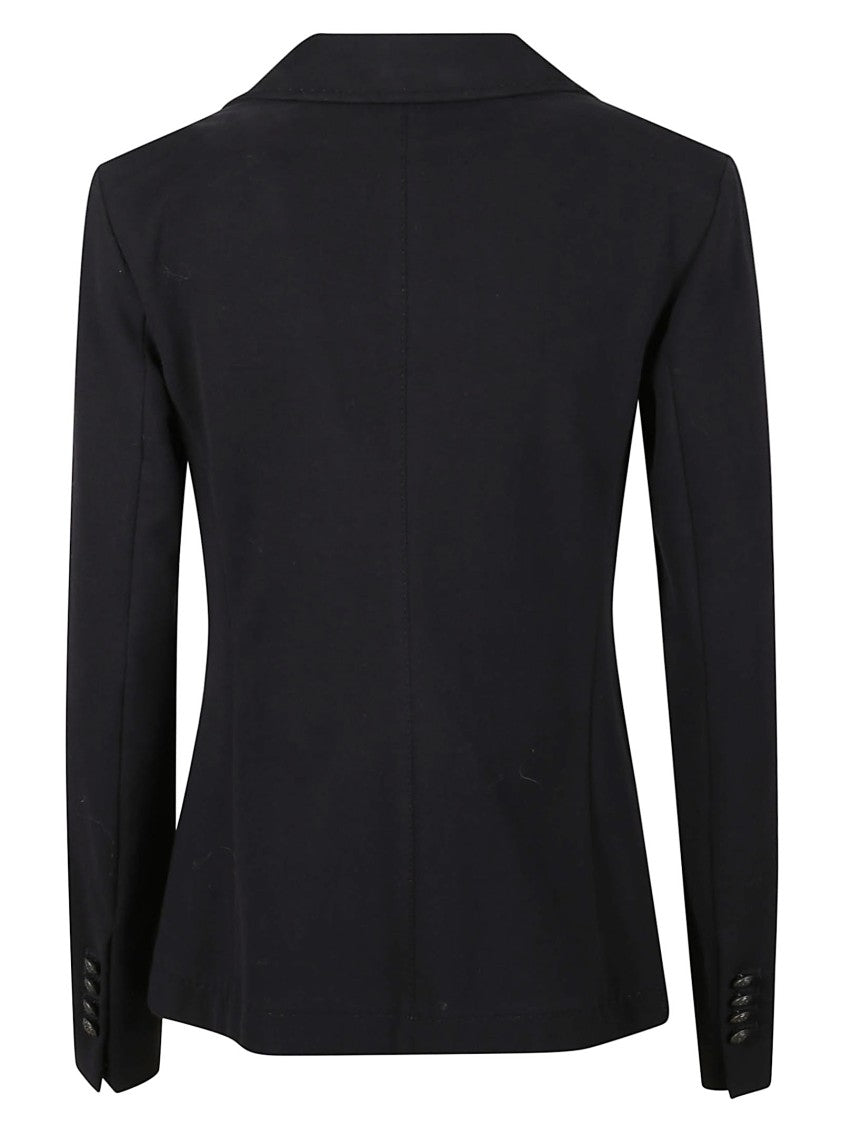 Circolo 1901 Tailored Black Jacket With Notched Lapel