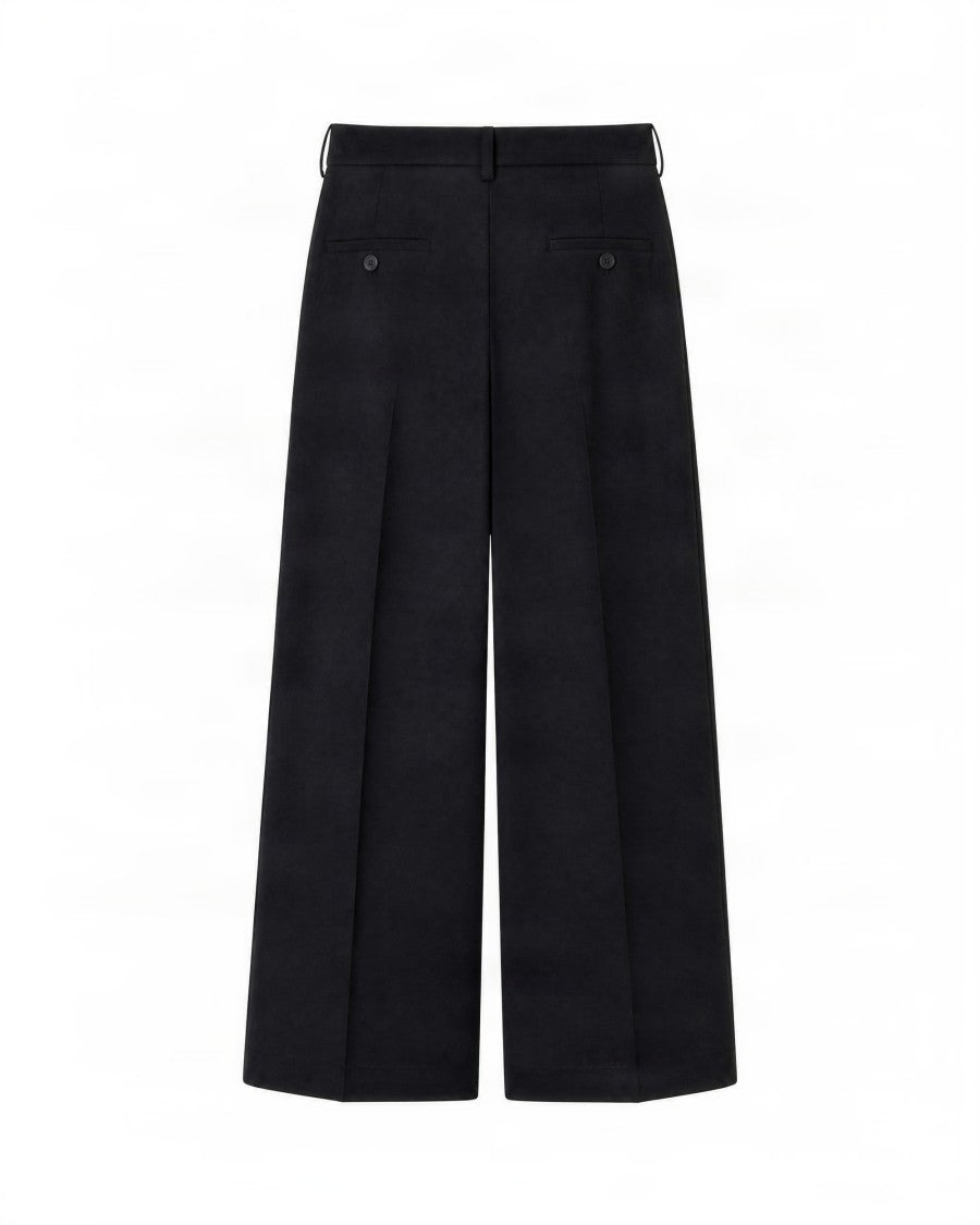 Max Mara High-Waisted Pleated Virgin Wool Wide-Leg Trousers