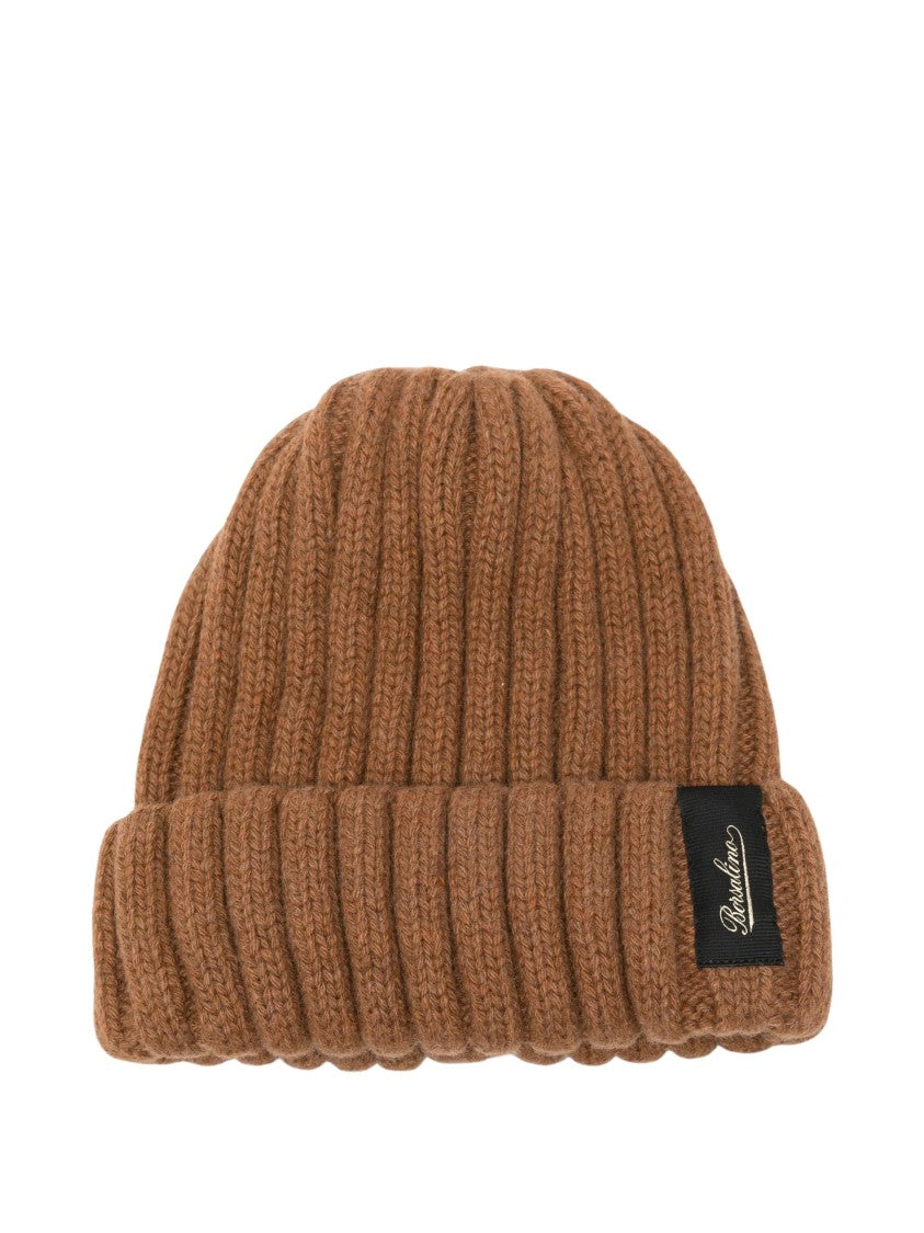 Borsalino Brown Hill Ribbed Knit Cashmere Hat