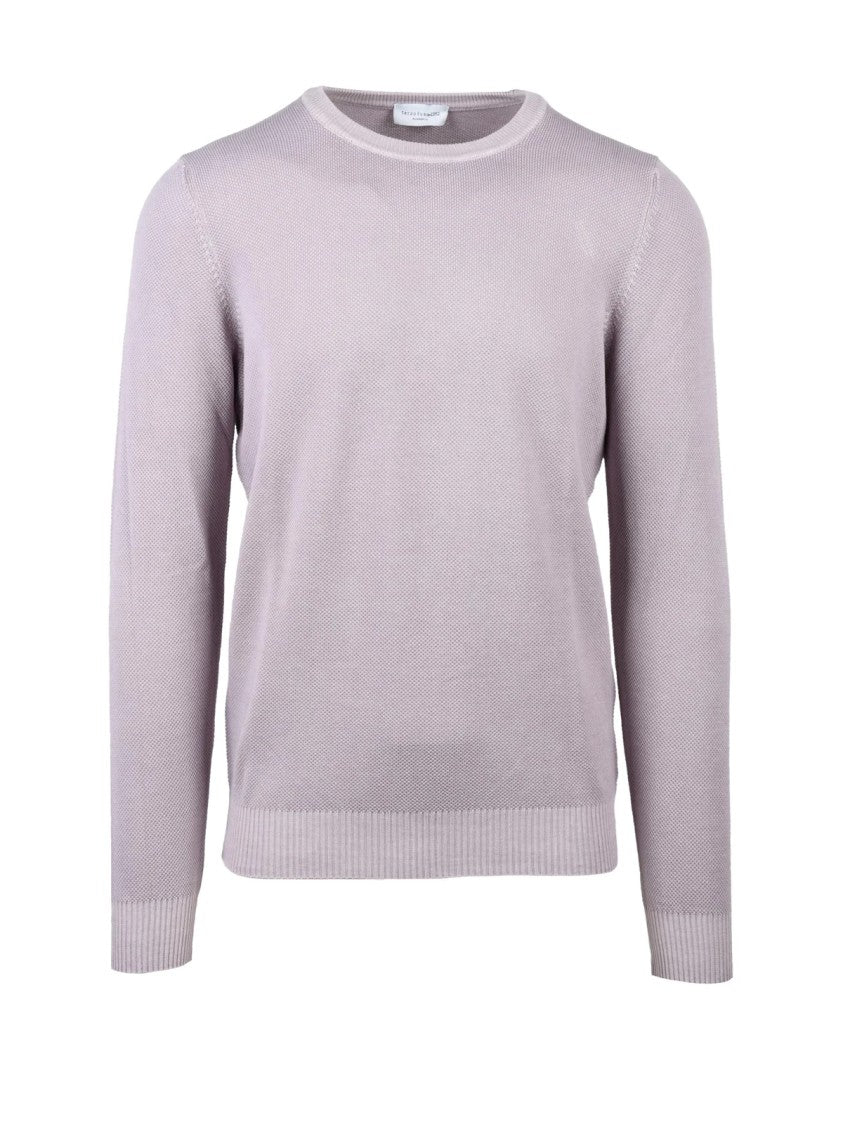 Terzo Fuso 1952 Purple Textured Cotton Sweater