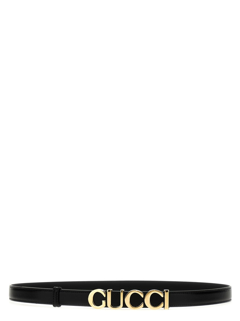 Gucci Black Calfskin Leather Belt