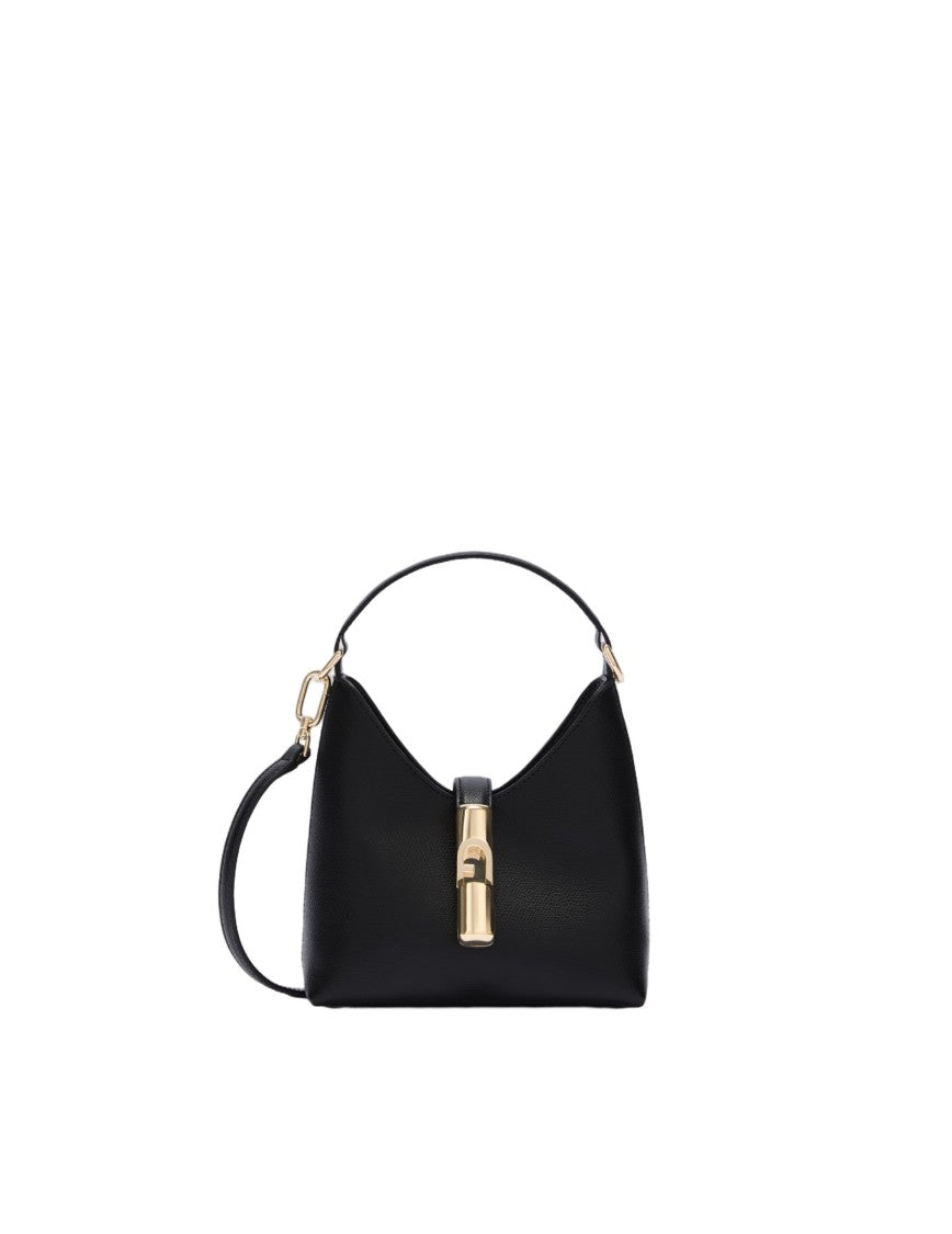 Furla Iride Mini Leather Bag, Black