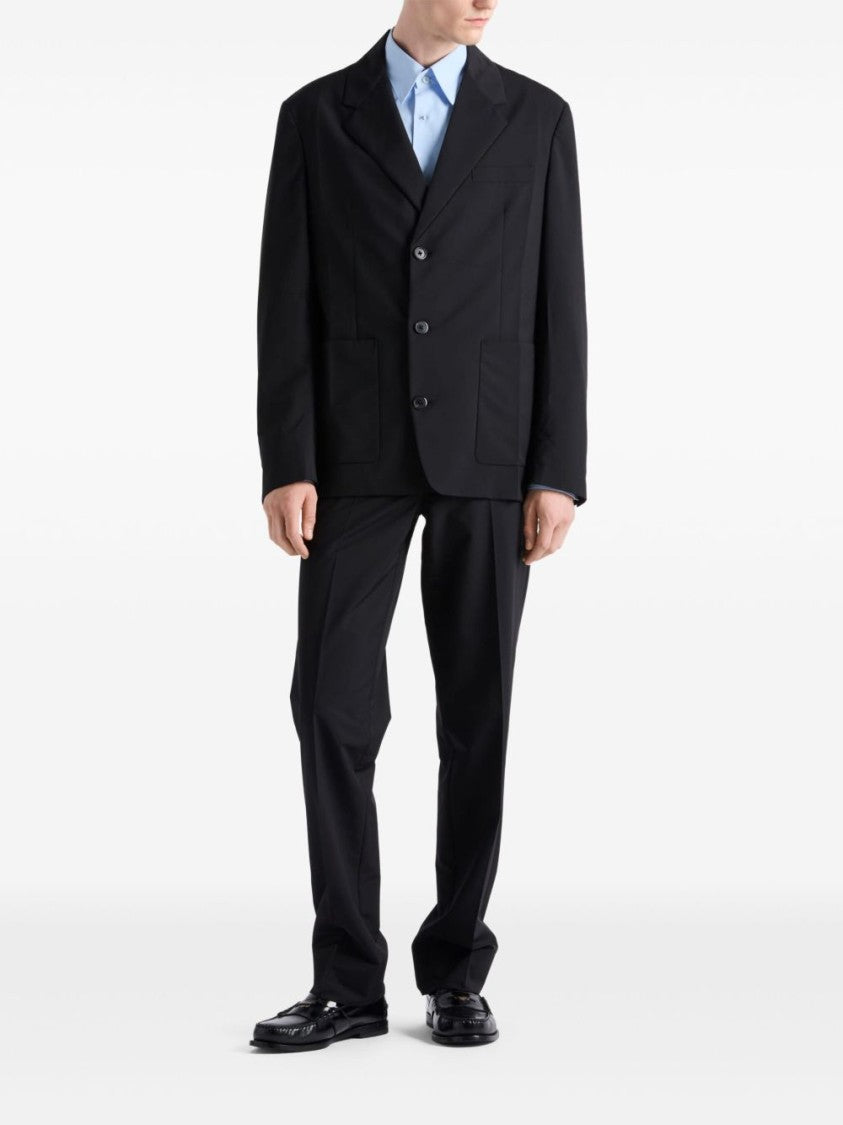 Prada Tailored Black Trousers With Straight Leg Design