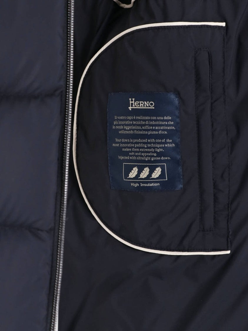 Herno Black Il Bomber Technical Down Jacket