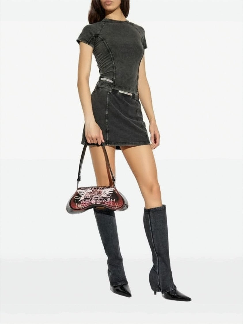 Diesel Fitted Short-Sleeve Top With Contrast Stitching