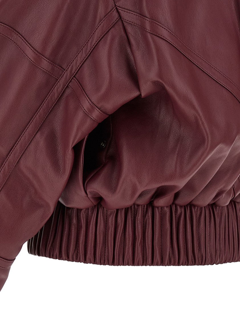 Rotate Birger Christensen Leather Effect Bomber Jacket
