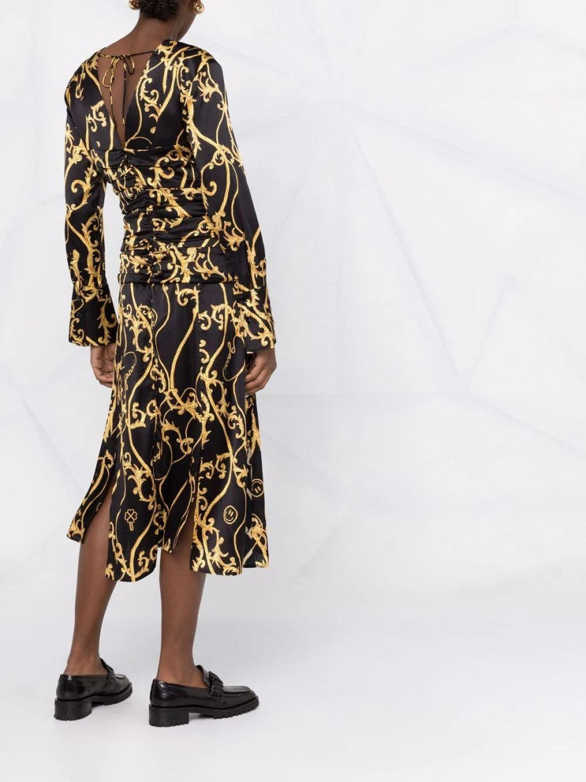 Ganni Baroque-Print Dress