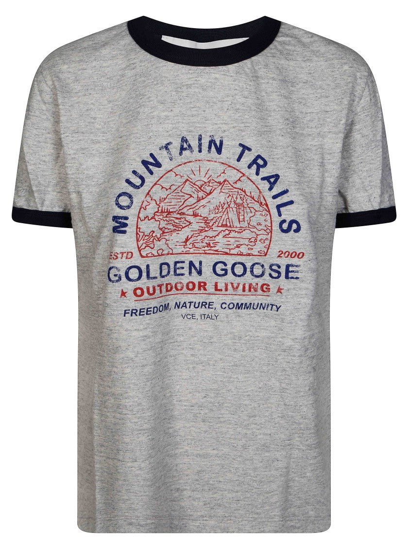 Golden Goose Heather Grey Slim-Fit Long T-Shirt