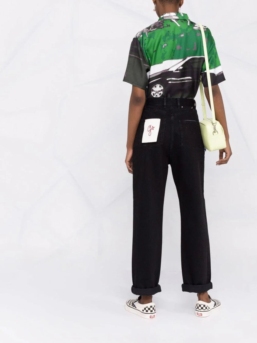 Golden Goose Logo-Patch Straight-Leg Trousers