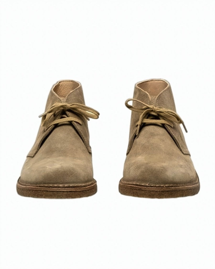 Astorflex Suede Ankle-High Loafers With Rounded Toe And Minimal Stitching