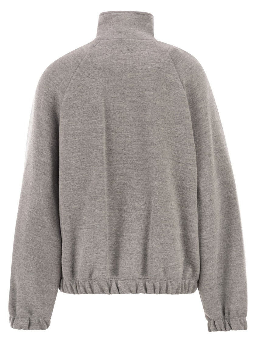 Max Mara Frine Double Jersey Sweatshirt In Wool And Cotton