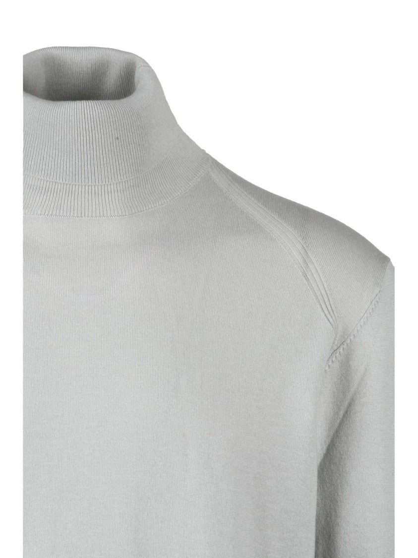 La Qualite' Depuis 1970* White Tencel Merino Wool Silk Men's Turtleneck
