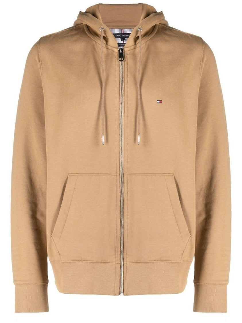 Tommy Hilfiger Zip-Through Hoodie With Adjustable Drawstring And Ribbed Detailing