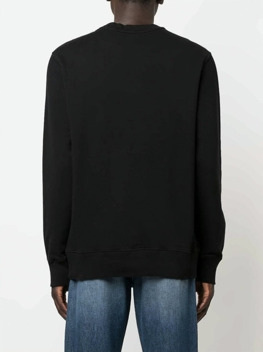 Golden Goose Tone-On-Tone Star Black Archbold Sweatshirt