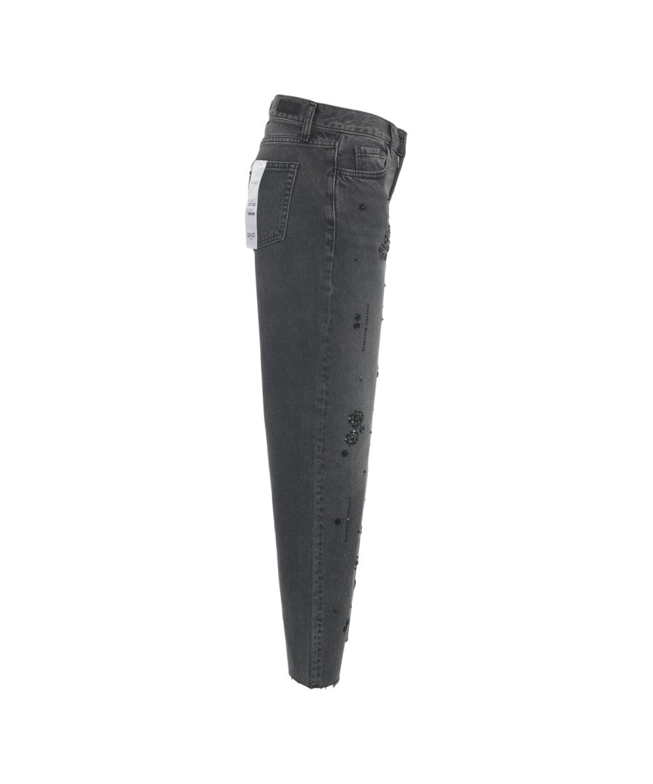 Liu Jo Straight-Leg Jeans With Rhinestones