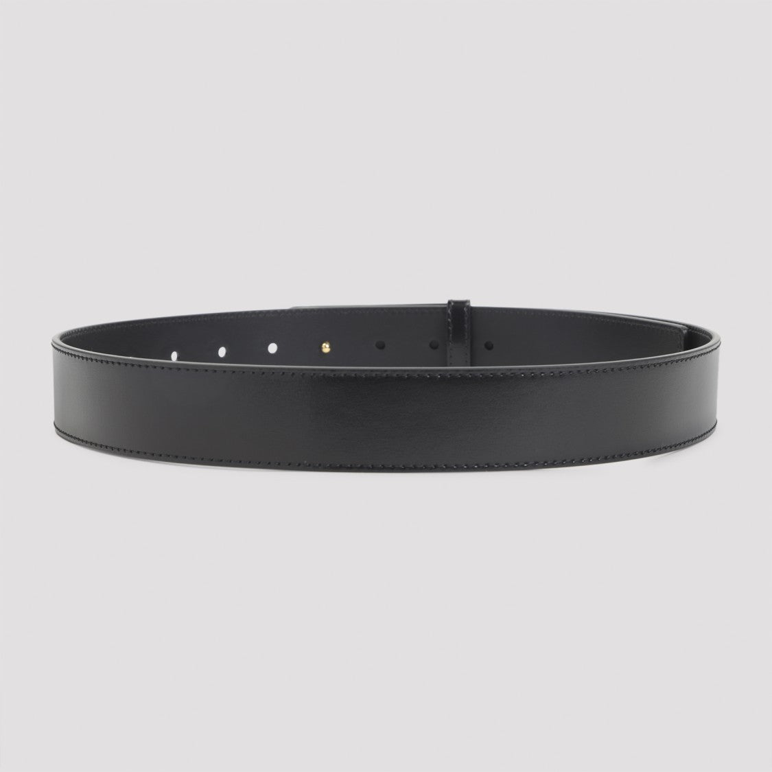 Givenchy 35Mm Label Black Calf Leather Belt